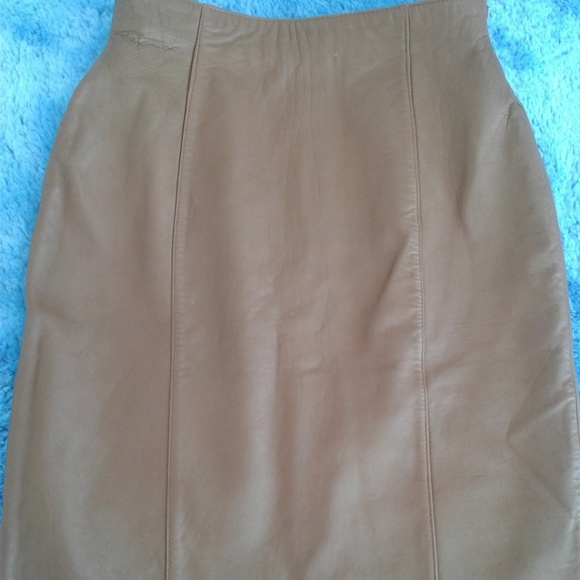 New Zeland Lambskin Leather Skirt - Picture 1 of 7